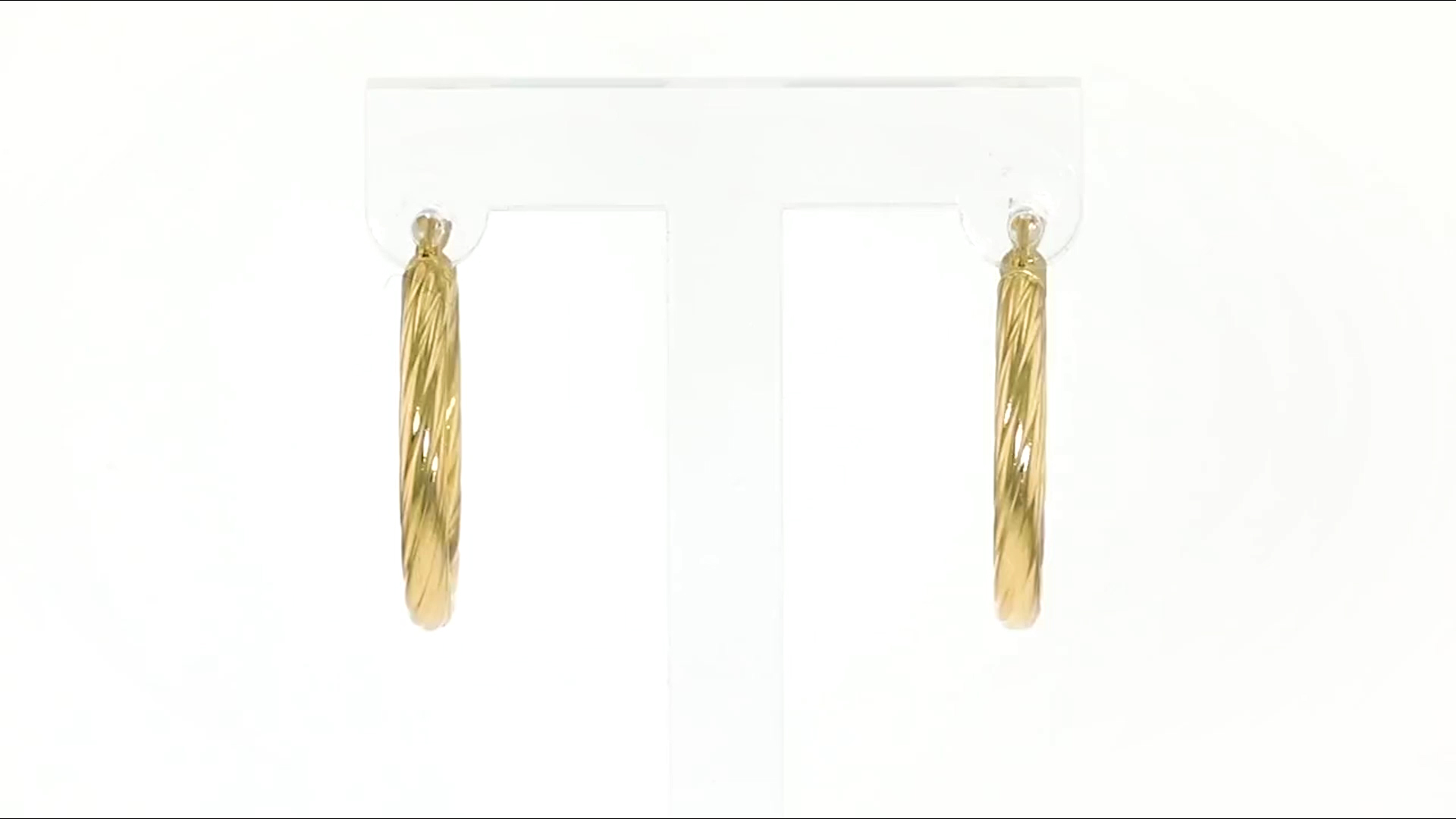 Amazon.com: Ross-Simons Italian 18kt Yellow Gold Twisted Hoop